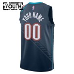 Maillot NBA Oklahoma City Thunder Personnalisable Nike 2025-26 City Edition Noir Swingman - Enfant